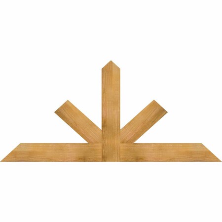 Ekena Millwork Saratoga Rough Sawn Timber Gable Bracket, Western Red Cedar, 72"W x 33"H x 2"D x 6"F, 11/12 Pitch GBW072X33X0206SAR00RWR